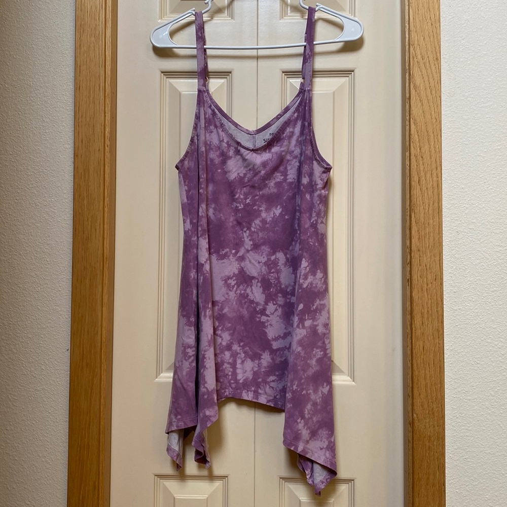 Torrid Pink Tie Dye Sharkbite Hem Tank